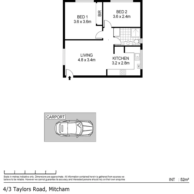 Floorplan of Homely unit listing, 4/3 Taylors Road, Mitcham SA 5062