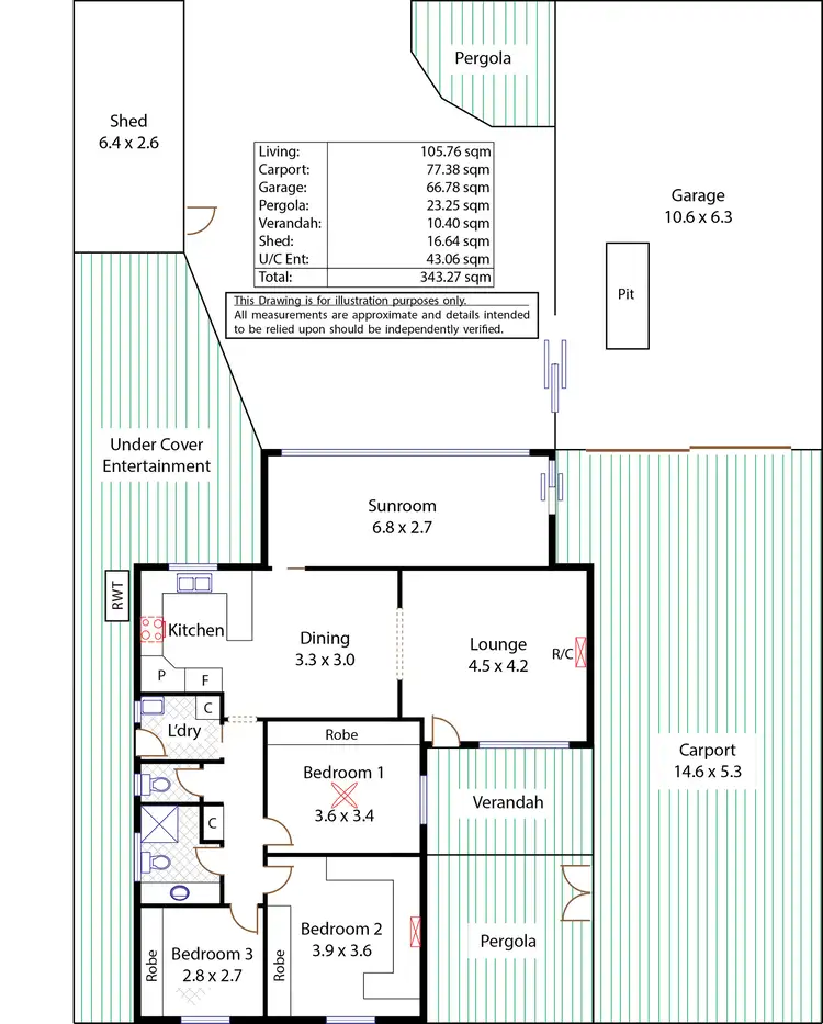 Floorplan of Homely house listing, 14 The Pines Grove, Paralowie SA 5108