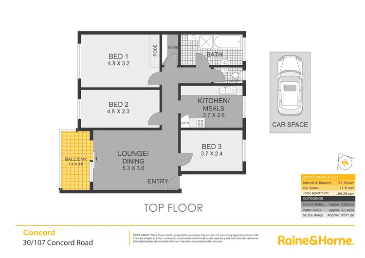 Floorplan of Homely apartment listing, 30/107 Concord Road, Concord NSW 2137