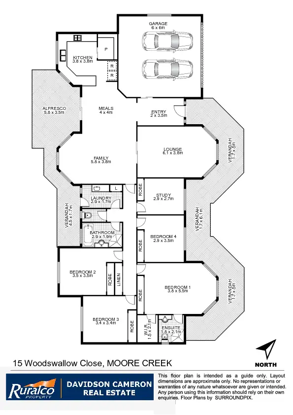 Floorplan of Homely house listing, 15 Woodswallow Close, Tamworth NSW 2340