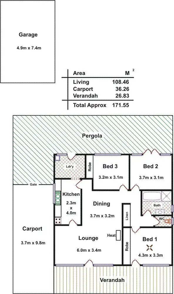 Floorplan of Homely house listing, 214 Kesters Road, Para Hills SA 5096