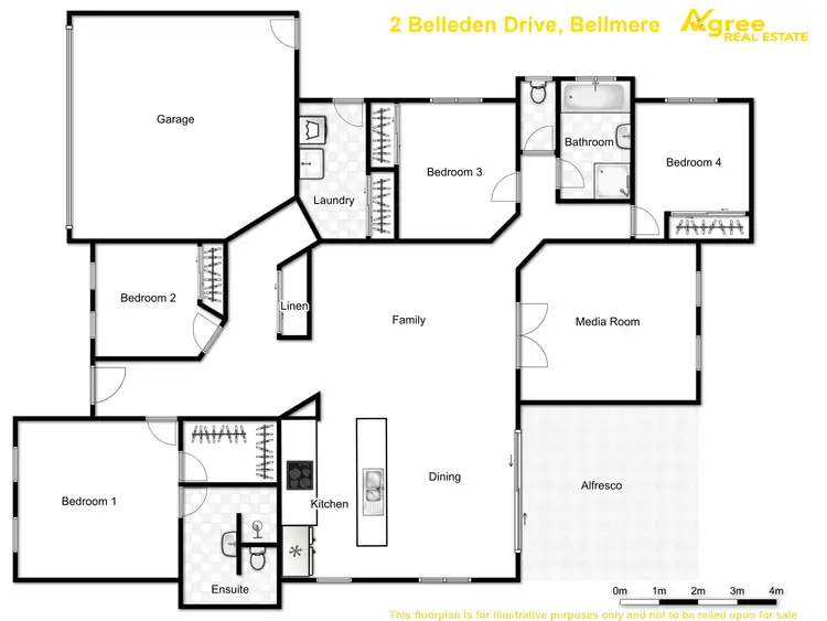 Floorplan of Homely house listing, 2 Belleden Drive, Bellmere QLD 4510
