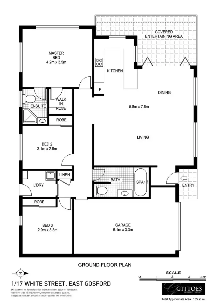 Floorplan of Homely villa listing, 1/17-19 White Street, East Gosford NSW 2250