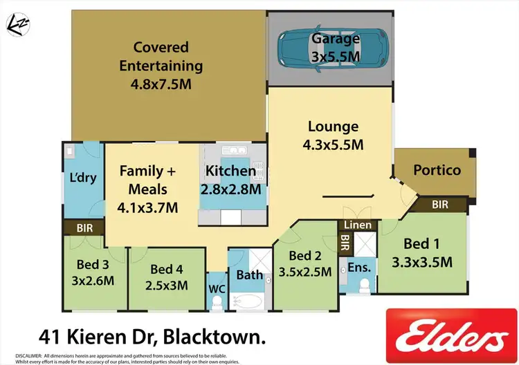 Floorplan of Homely house listing, 41 Kieren Drive, Blacktown NSW 2148