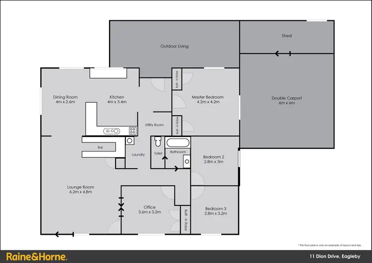 Floorplan of Homely house listing, 11 Dion Drive, Eagleby QLD 4207