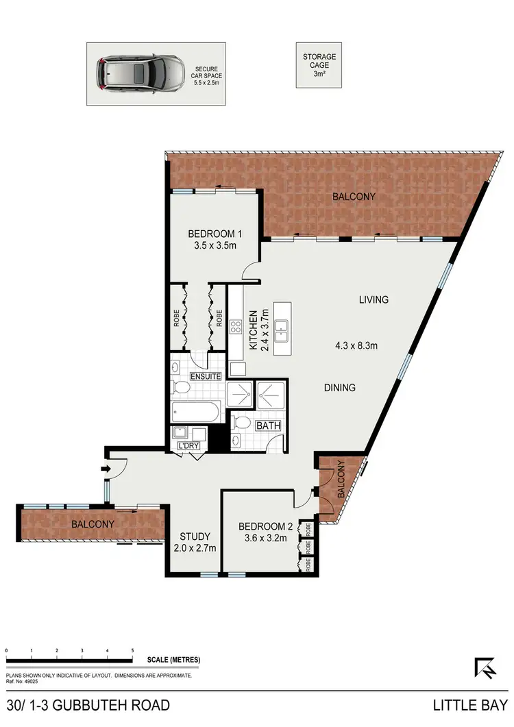 Floorplan of Homely apartment listing, 30/1-3 Gubbuteh Road, Little Bay NSW 2036