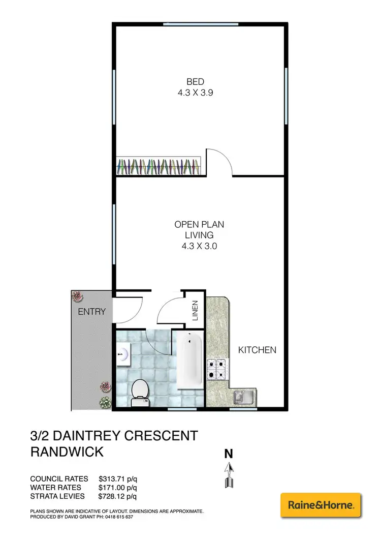 Floorplan of Homely apartment listing, 3/2 Daintrey Crescent, Randwick NSW 2031