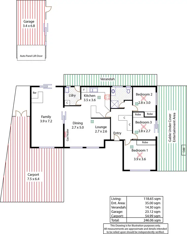 Floorplan of Homely house listing, 3 Rogers Crescent, Paralowie SA 5108