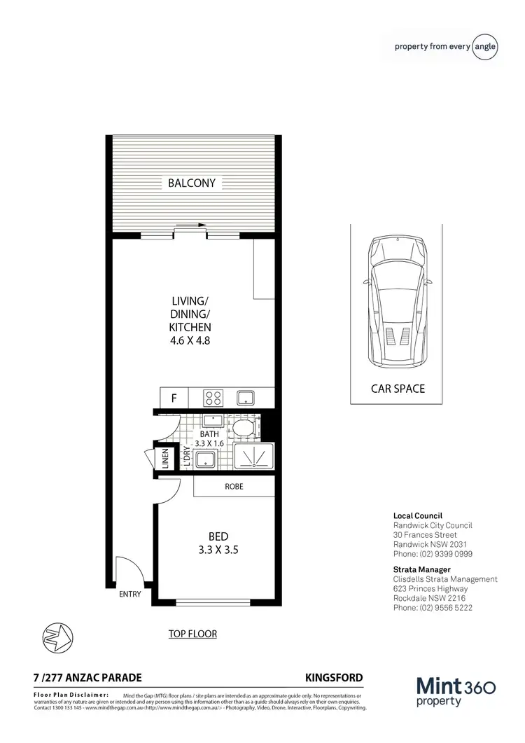 Floorplan of Homely apartment listing, 7/277 Anzac Parade, Kingsford NSW 2032