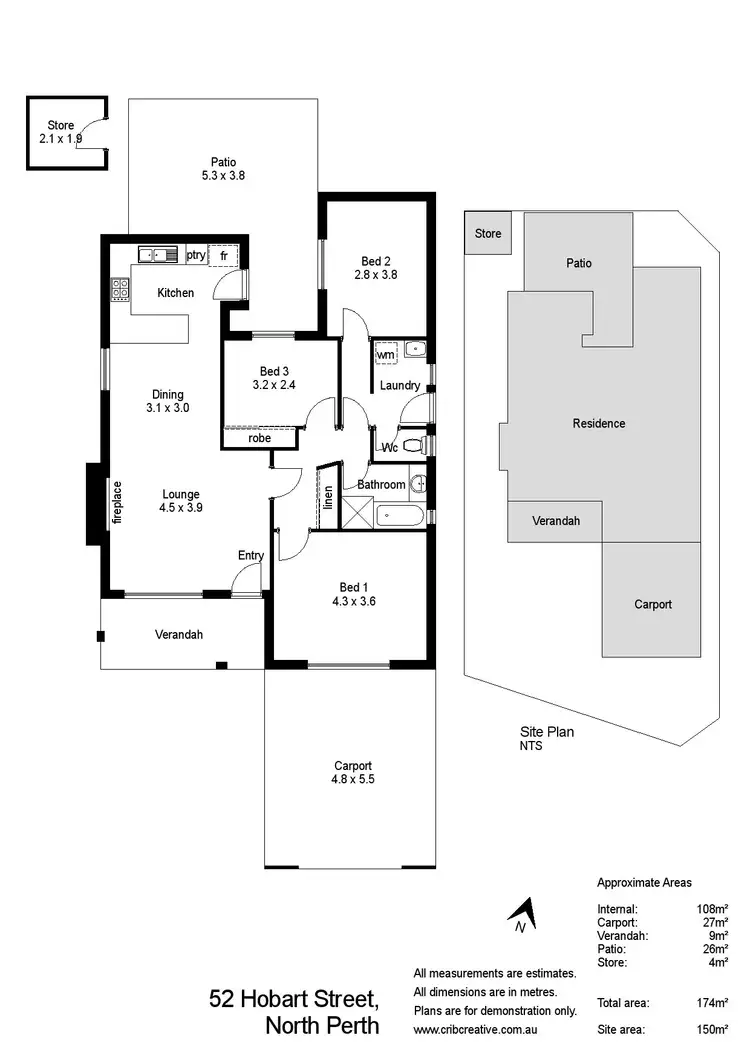 Floorplan of Homely house listing, 52 Hobart Street, North Perth WA 6006