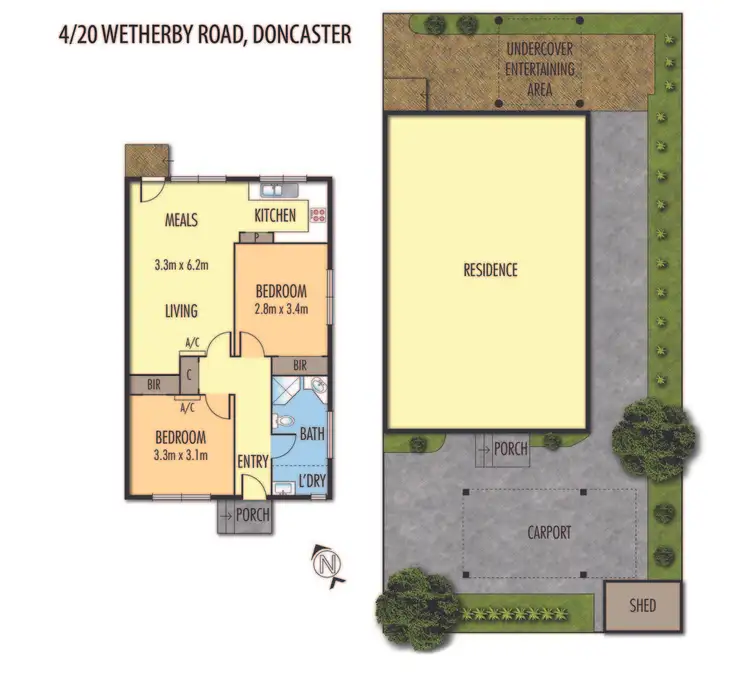 Floorplan of Homely unit listing, 4/20 Wetherby Road, Doncaster VIC 3108