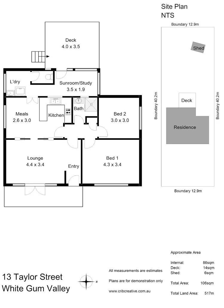 Floorplan of Homely house listing, 13 Taylor Street, White Gum Valley WA 6162