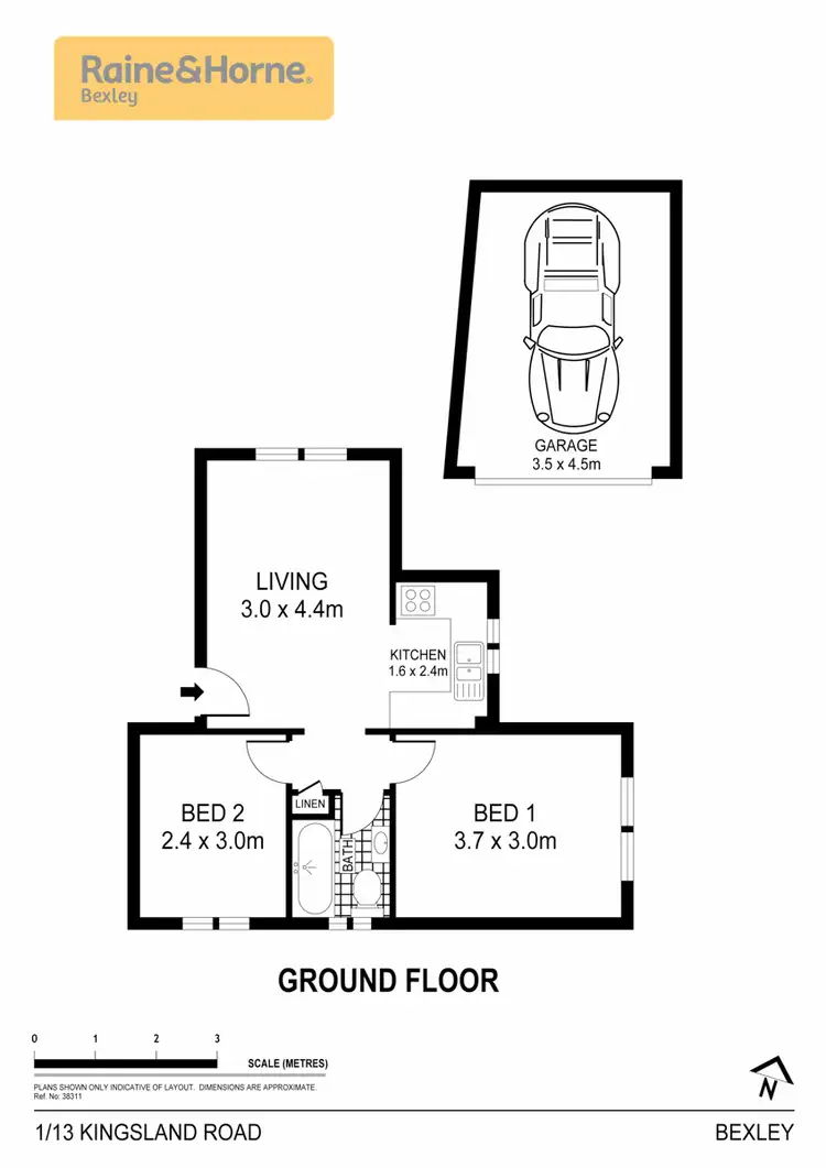 Floorplan of Homely unit listing, 1/13 Kingsland Road South, Bexley NSW 2207