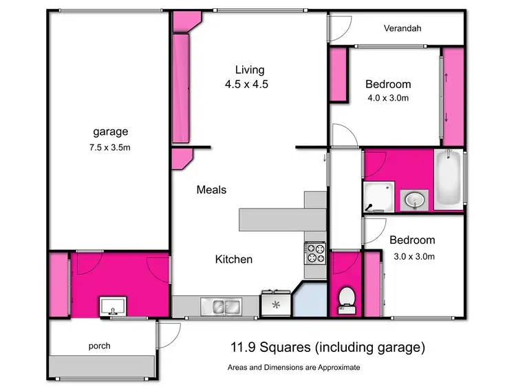 Floorplan of Homely house listing, 2/21 Freesia Court, Whittington VIC 3219
