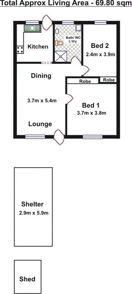 Floorplan of Homely unit listing, Unit 29/4 Para Road, Evanston SA 5116
