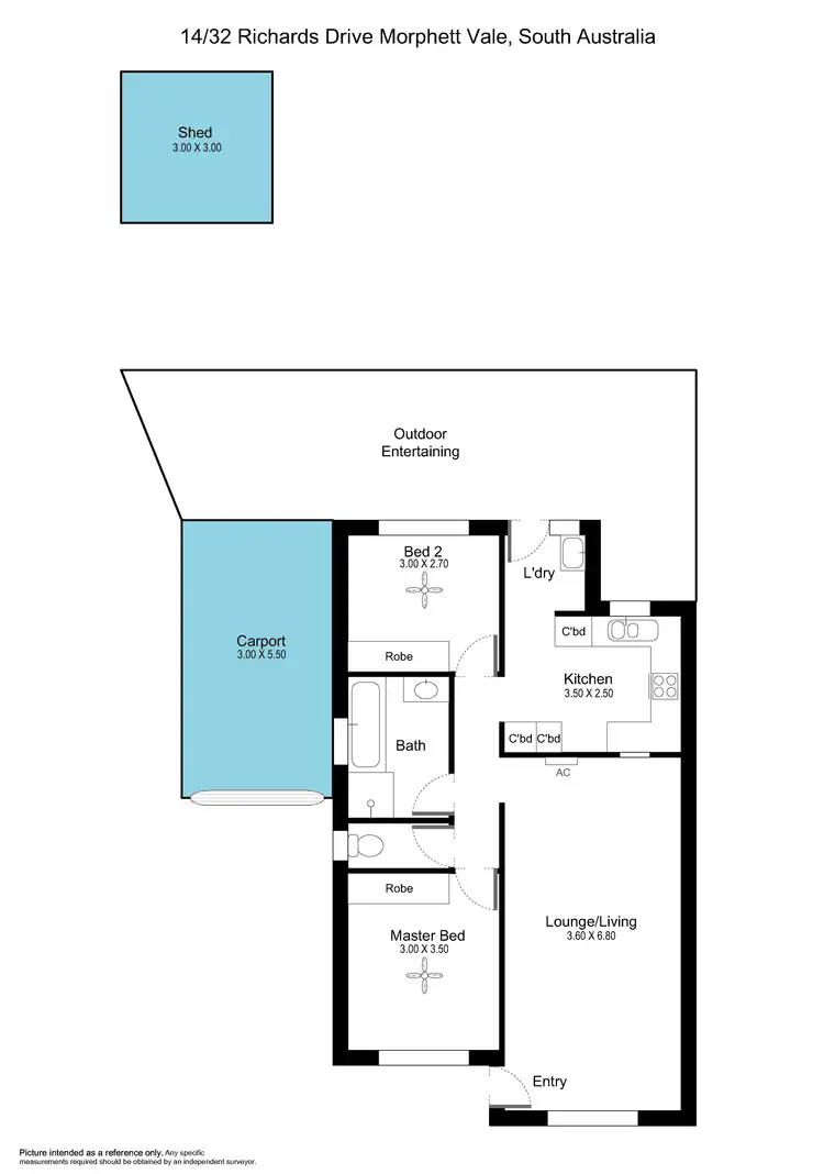 Floorplan of Homely unit listing, 14-32 Richards Drive, Morphett Vale SA 5162