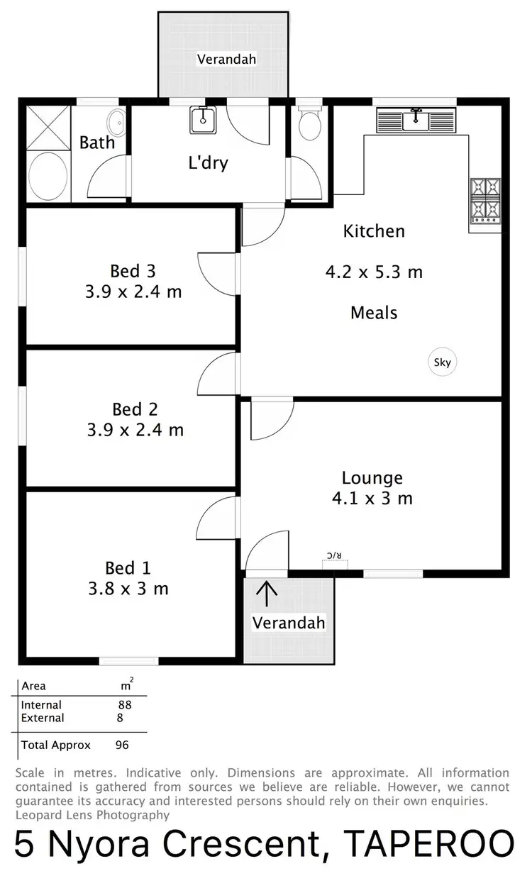 Floorplan of Homely house listing, 5 Nyora Crescent, Taperoo SA 5017