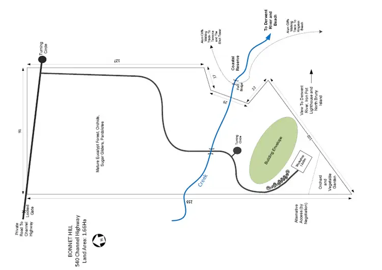 Floorplan of Homely land listing, 540 Channel Highway, Bonnet Hill TAS 7053