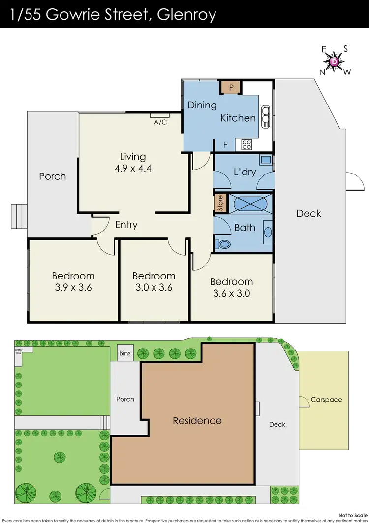 Floorplan of Homely house listing, 1/55 Gowrie Street, Glenroy VIC 3046