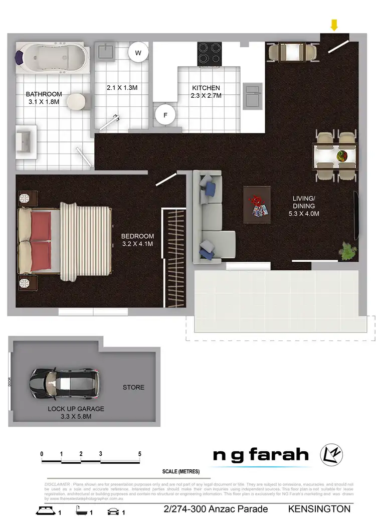 Floorplan of Homely unit listing, 2/274-300 Anzac Parade, Kensington NSW 2033