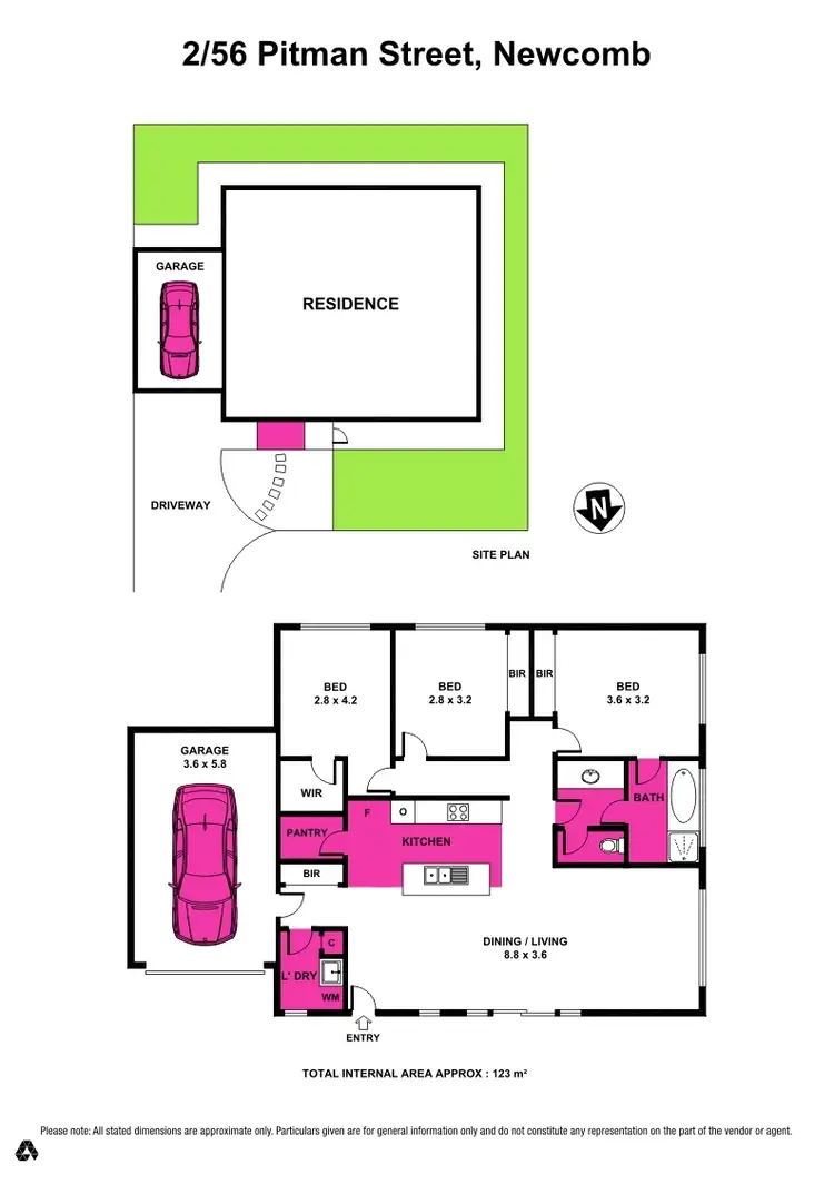 Floorplan of Homely unit listing, 2/56 Pitman Street, Newcomb VIC 3219