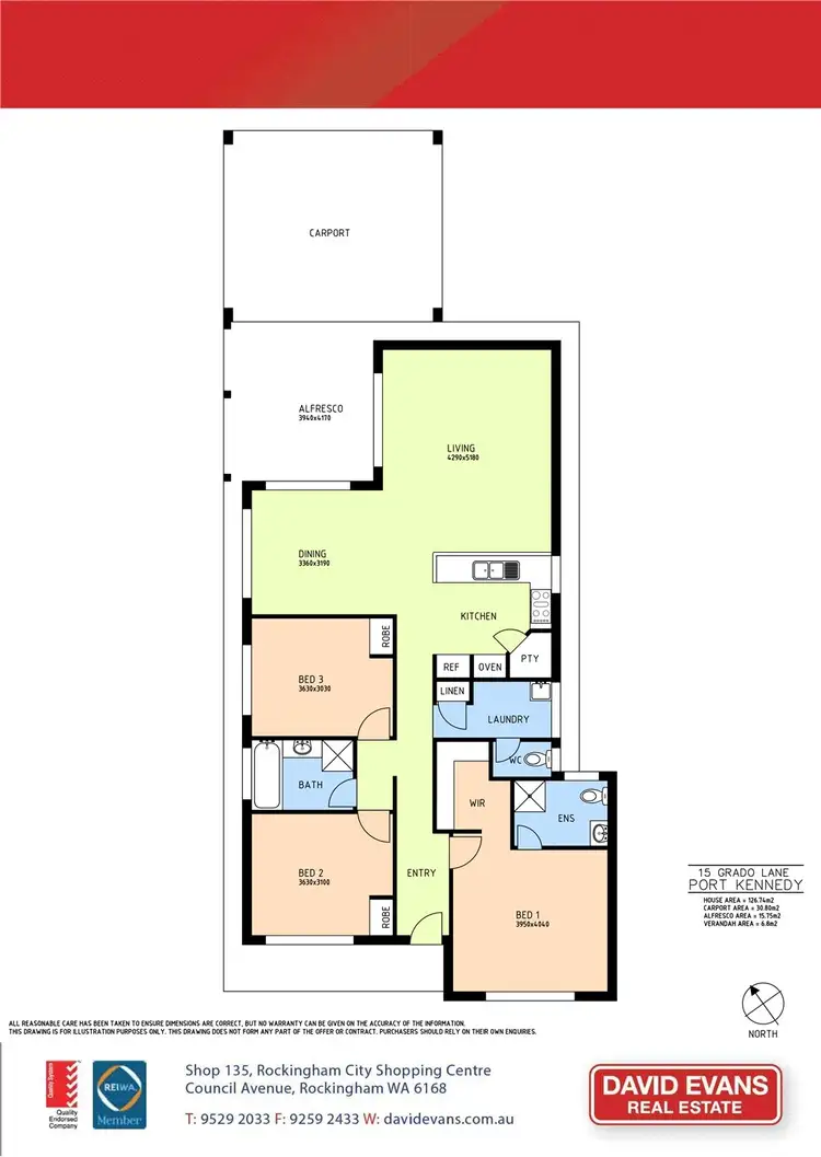 Floorplan of Homely house listing, 15 Grado Lane, Port Kennedy WA 6172