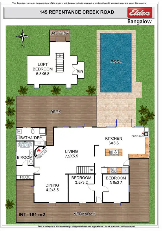 Floorplan of Homely rural property listing, # 145 Repentance Creek Road, Rosebank NSW 2480
