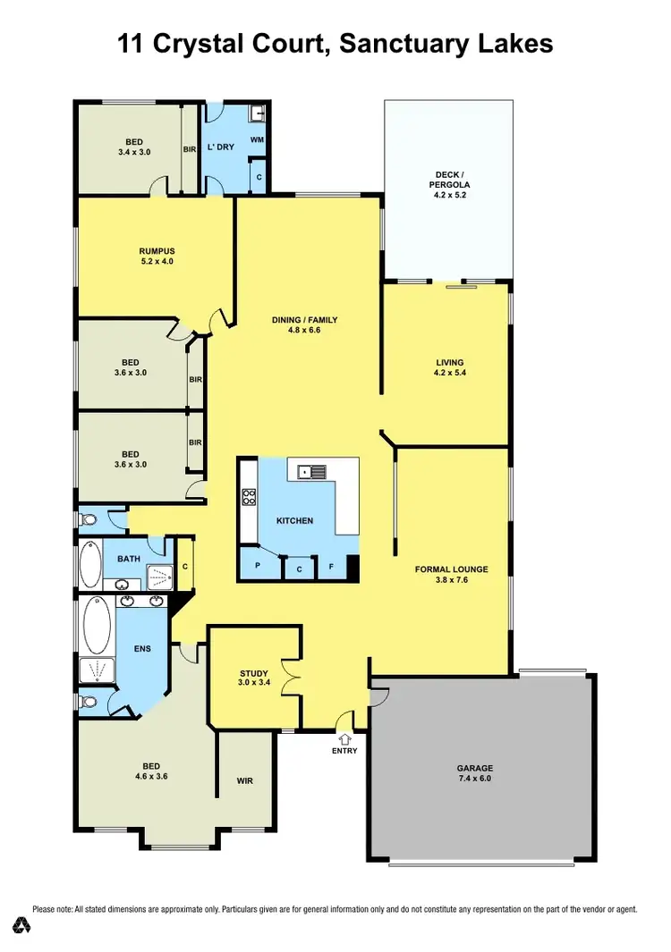 Floorplan of Homely house listing, 11 Crystal Court, Sanctuary Lakes VIC 3030