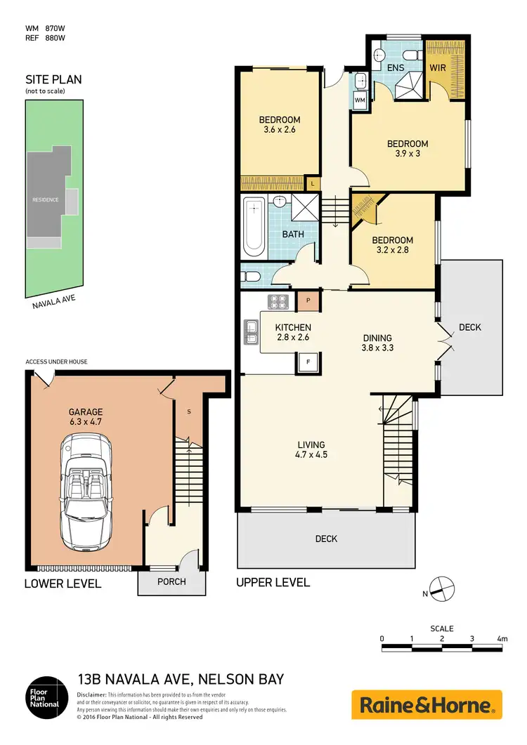 Floorplan of Homely semi-detached listing, 13B Navala Avenue, Nelson Bay NSW 2315