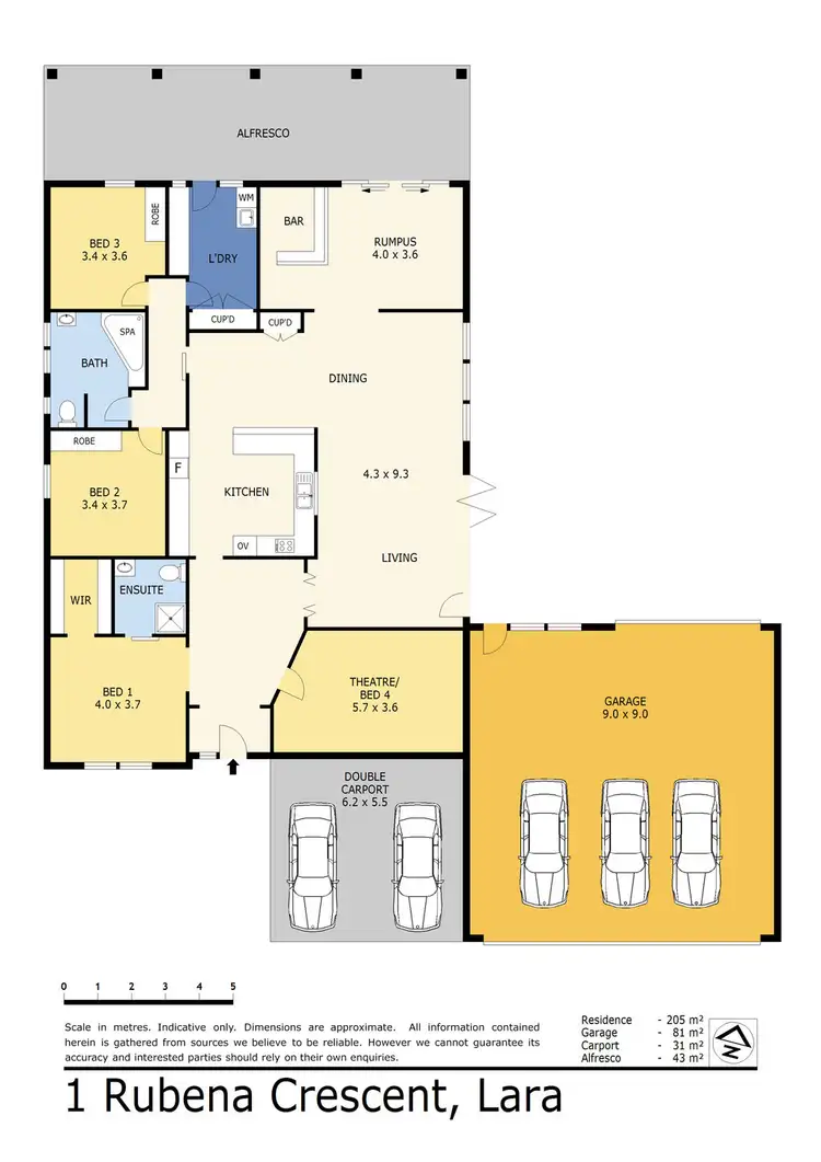 Floorplan of Homely house listing, 1 Rubena Crescent, Lara VIC 3212