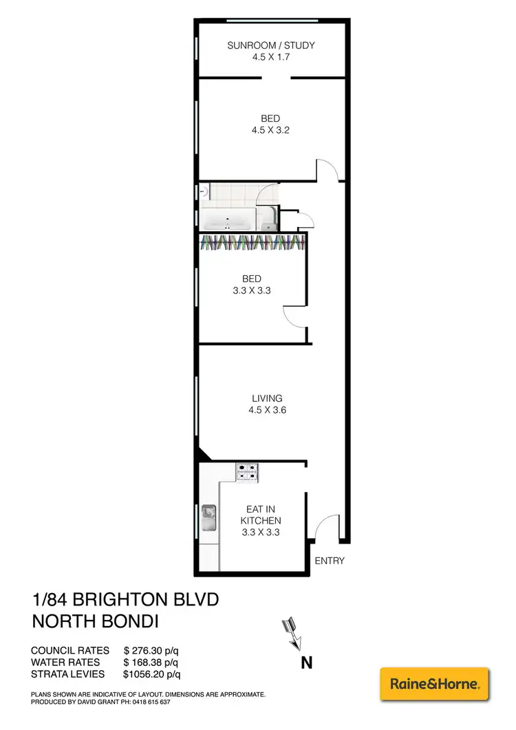 Floorplan of Homely apartment listing, 1/84 Brighton Boulevard, North Bondi NSW 2026