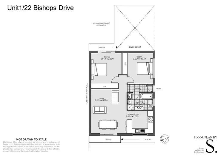 Floorplan of Homely unit listing, 1/22 Bishops Drive, Newnham TAS 7248