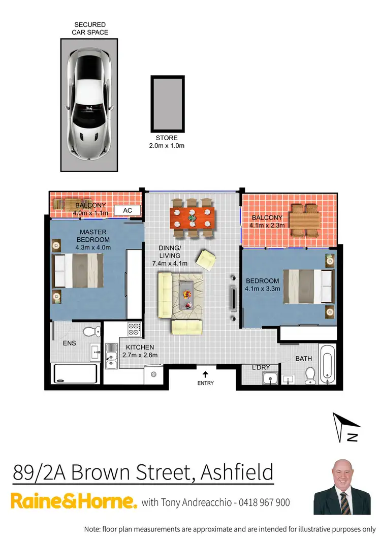 Floorplan of Homely apartment listing, 89/2a Brown Street, Ashfield NSW 2131