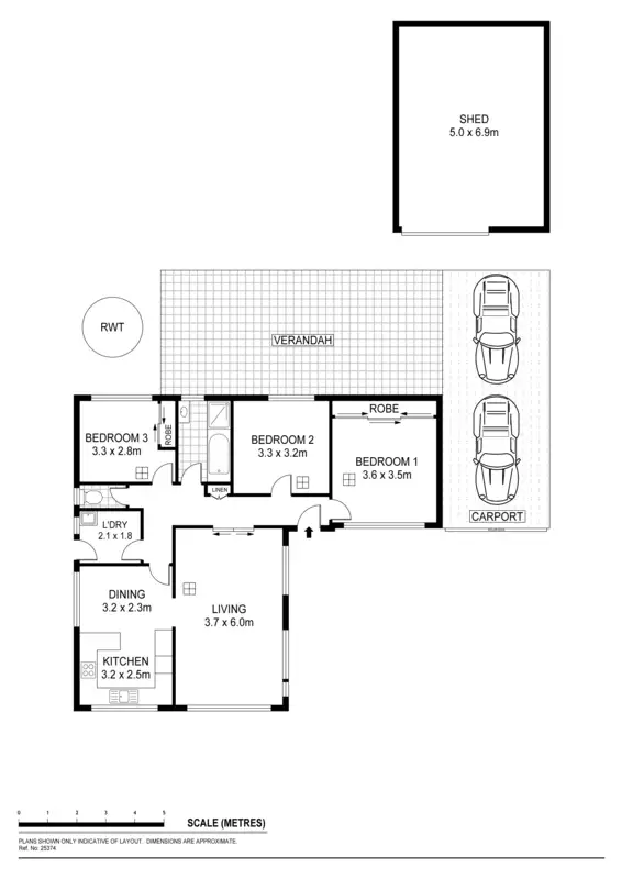 Floorplan of Homely house listing, 25 Warringa St, Salisbury Plain SA 5109