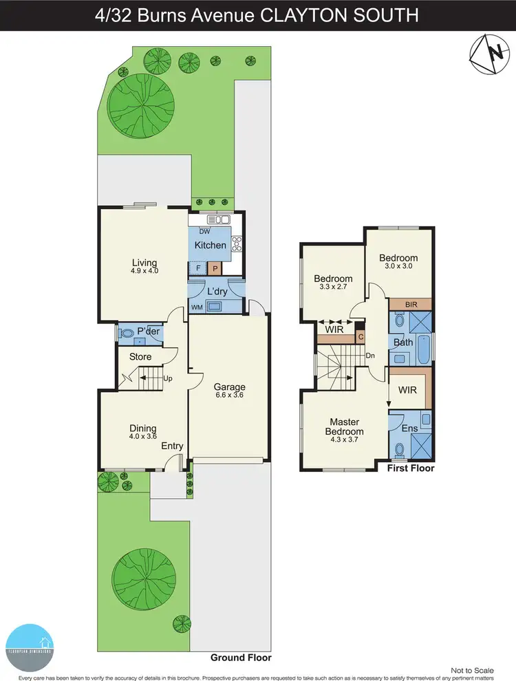 Floorplan of Homely townhouse listing, 4/32 Burns Avenue, Clayton South VIC 3169