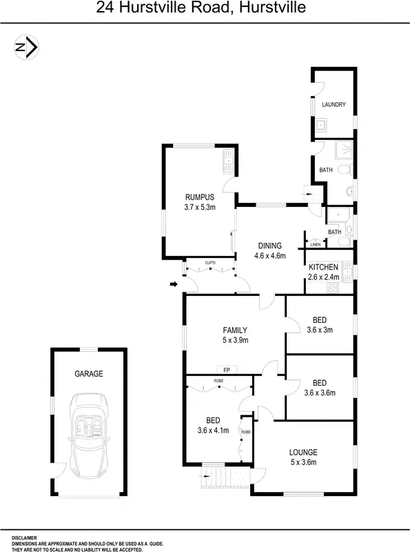 Floorplan of Homely house listing, 24 Hurstville Road, Hurstville NSW 2220