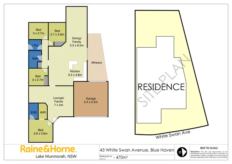 Floorplan of Homely house listing, 43 White Swan Avenue, Blue Haven NSW 2262