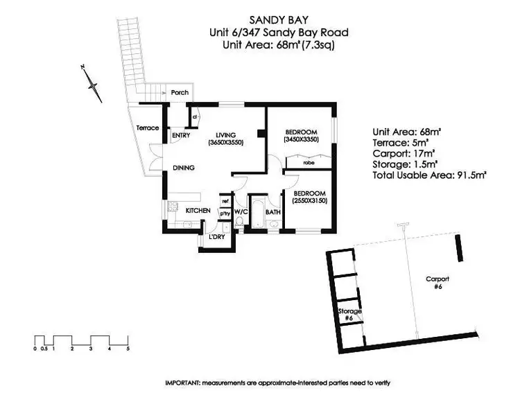 Floorplan of Homely unit listing, 6/347 Sandy Bay Road, Sandy Bay TAS 7005