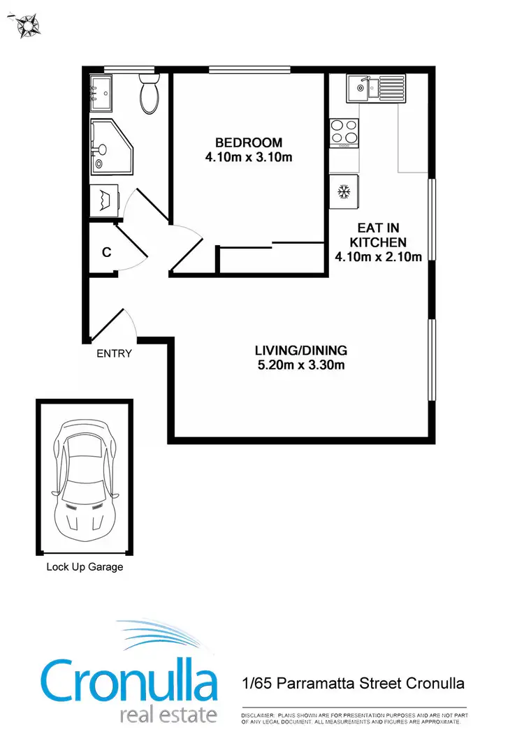 Floorplan of Homely apartment listing, 1/65 Parramatta St, Cronulla NSW 2230