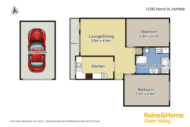 Floorplan of Homely unit listing, 11/82 Harris Street, Fairfield NSW 2165