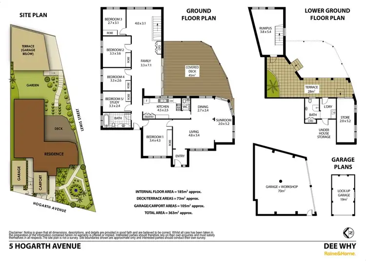 Floorplan of Homely house listing, 5 Hogarth Avenue, Dee Why NSW 2099