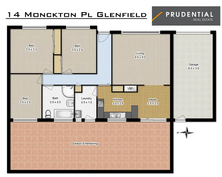 Floorplan of Homely house listing, 14 Monckton Place, Glenfield NSW 2167