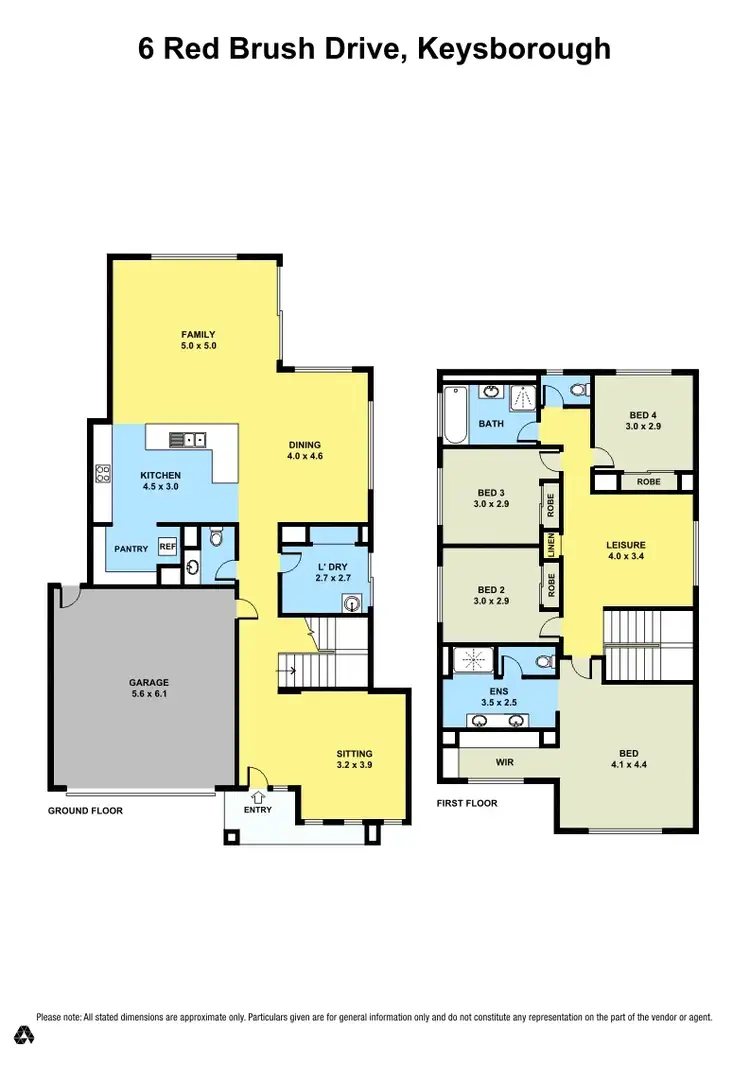 Floorplan of Homely house listing, 6 Red Brush Drive, Keysborough VIC 3173