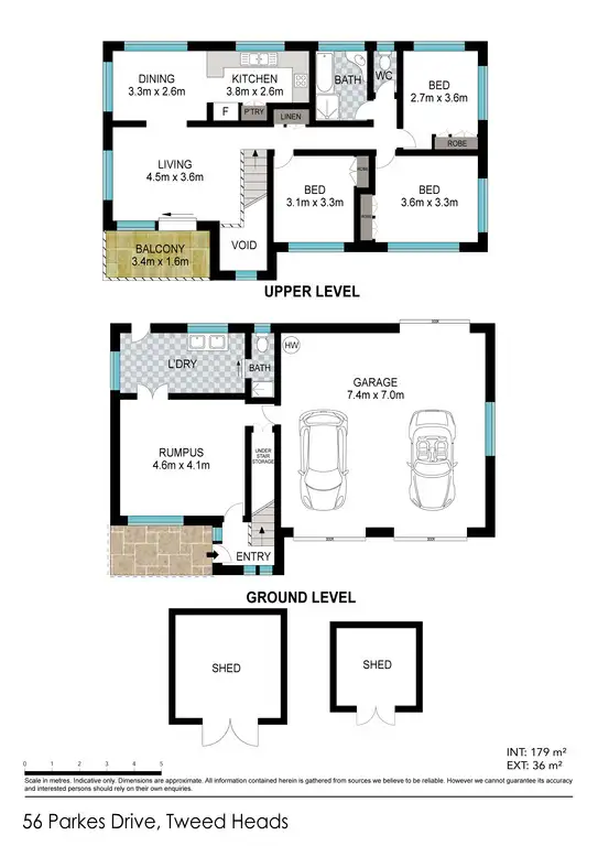 Floorplan of Homely house listing, 56 Parkes Drive, Tweed Heads NSW 2485
