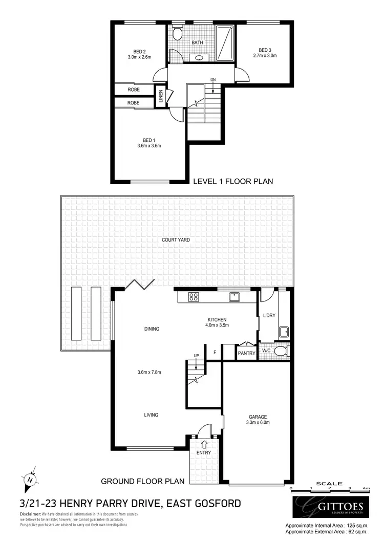 Floorplan of Homely townhouse listing, 3/21-23 Henry Parry Drive, East Gosford NSW 2250