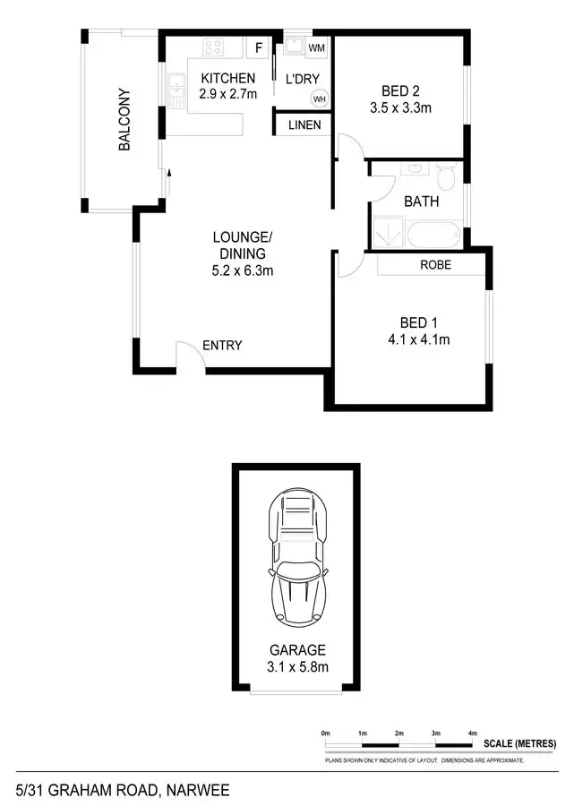 Floorplan of Homely unit listing, 5/31 Graham Road, Narwee NSW 2209