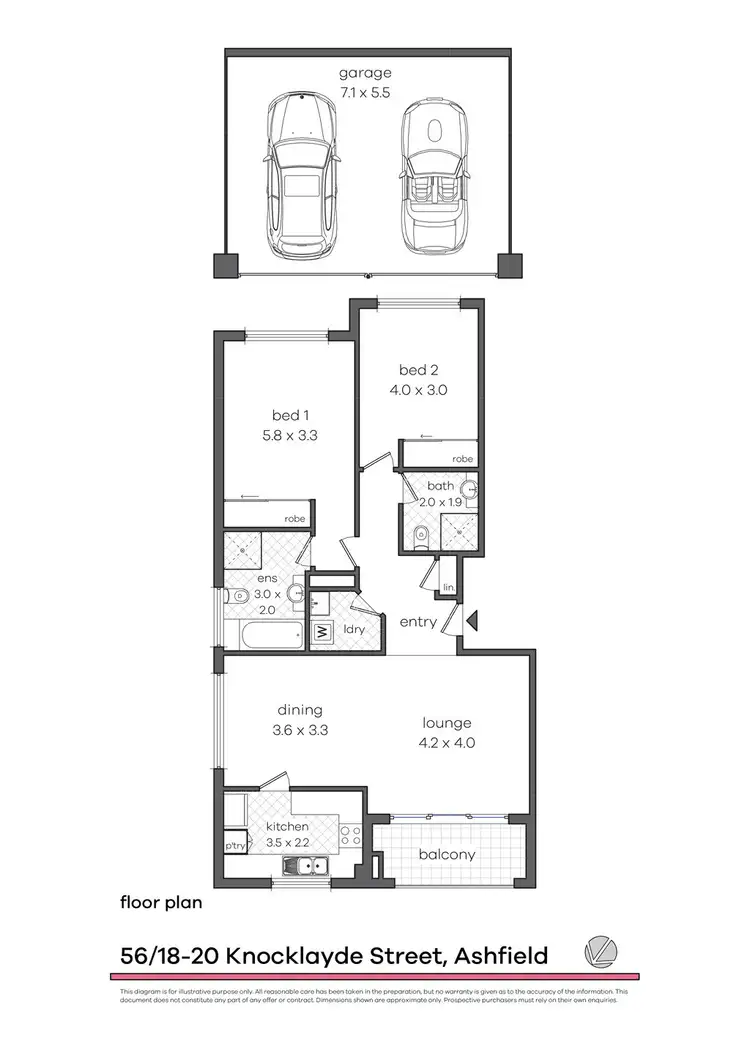 Floorplan of Homely unit listing, 56/18-20 Knocklayde Street, Ashfield NSW 2131