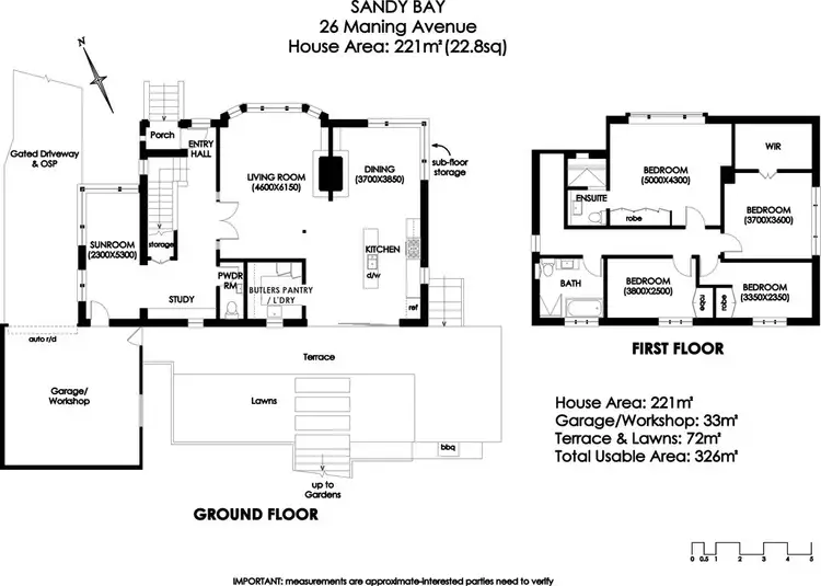 Floorplan of Homely house listing, 26 Maning Avenue, Sandy Bay TAS 7005