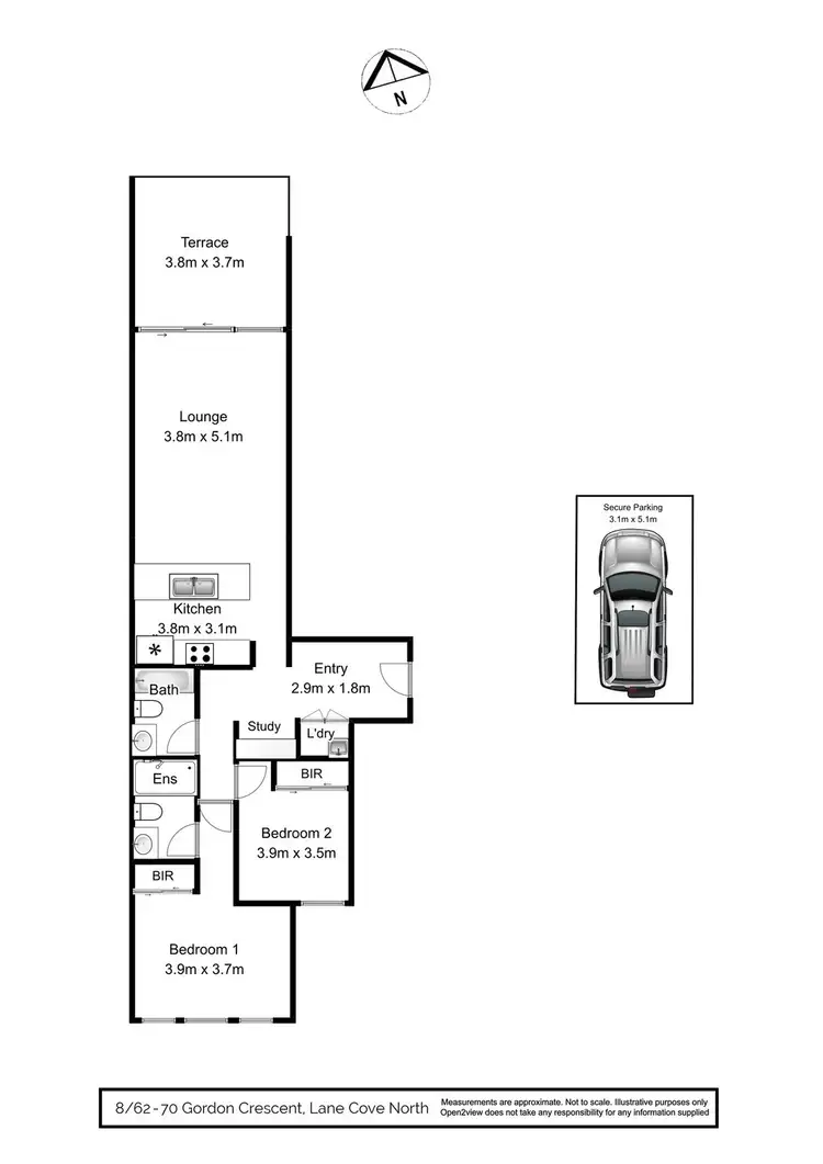 Floorplan of Homely apartment listing, 8/62-70 Gordon Crescent, Lane Cove North NSW 2066
