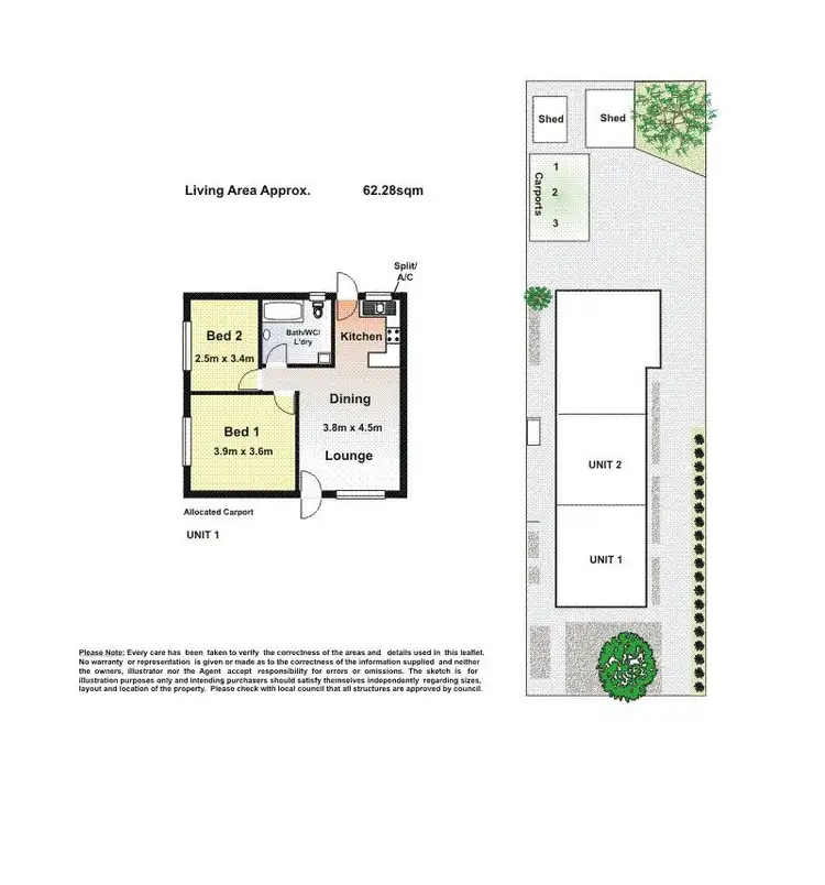 Floorplan of Homely house listing, 1 & 2/30 Way Street, Kilburn SA 5084